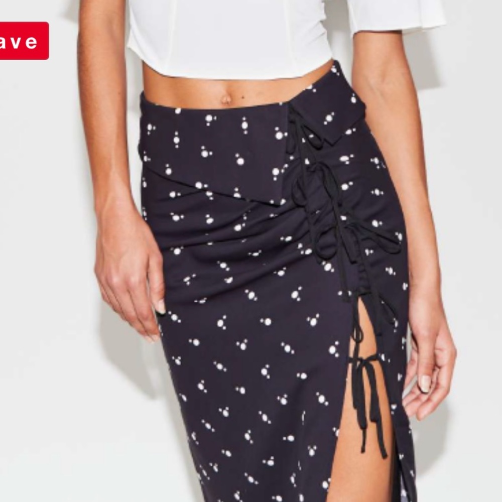 Self-Portrait polka dot skirt and corset to set